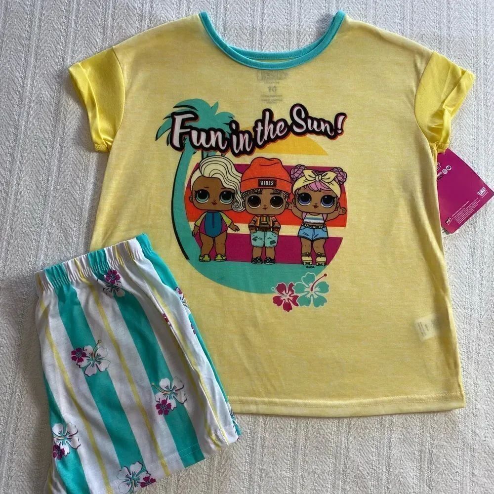 L.O.L. SURPRISE! Girl's Sunny Vibes Top & Shorts Pajamas Set